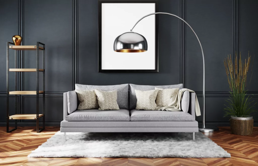 Charcoal walls deals living room