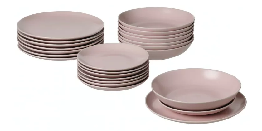 FÄRGKLAR plates and bowls