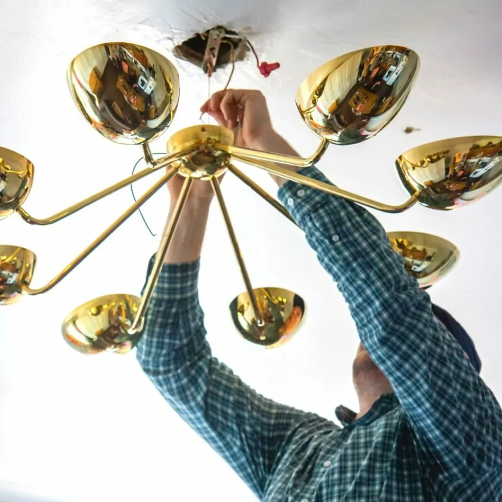 light installation before